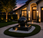Luxurious 30'' Concrete Sphere with a showing basin