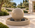 24" Concrete Sphere Fountain with 36" Round Basin
