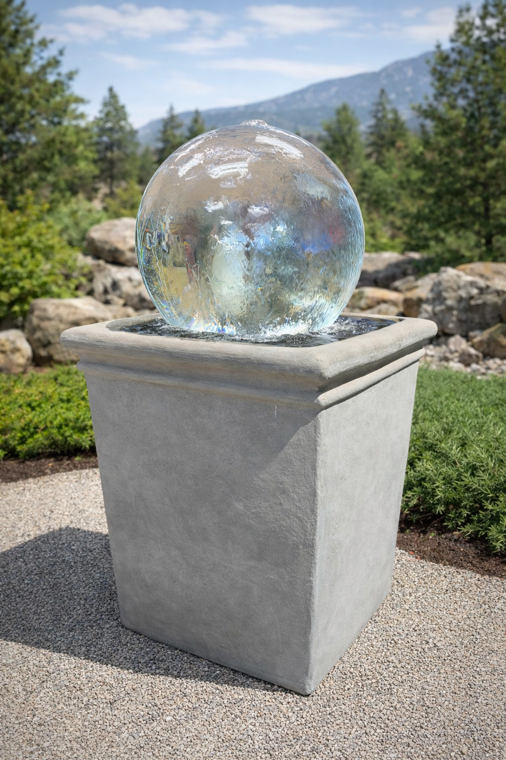 24-Inch Acrylic Sphere Fountain – Complete Kit