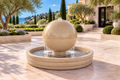 Grand Concrete Sphere Fountain with 36" Sphere and 65" Round Basin