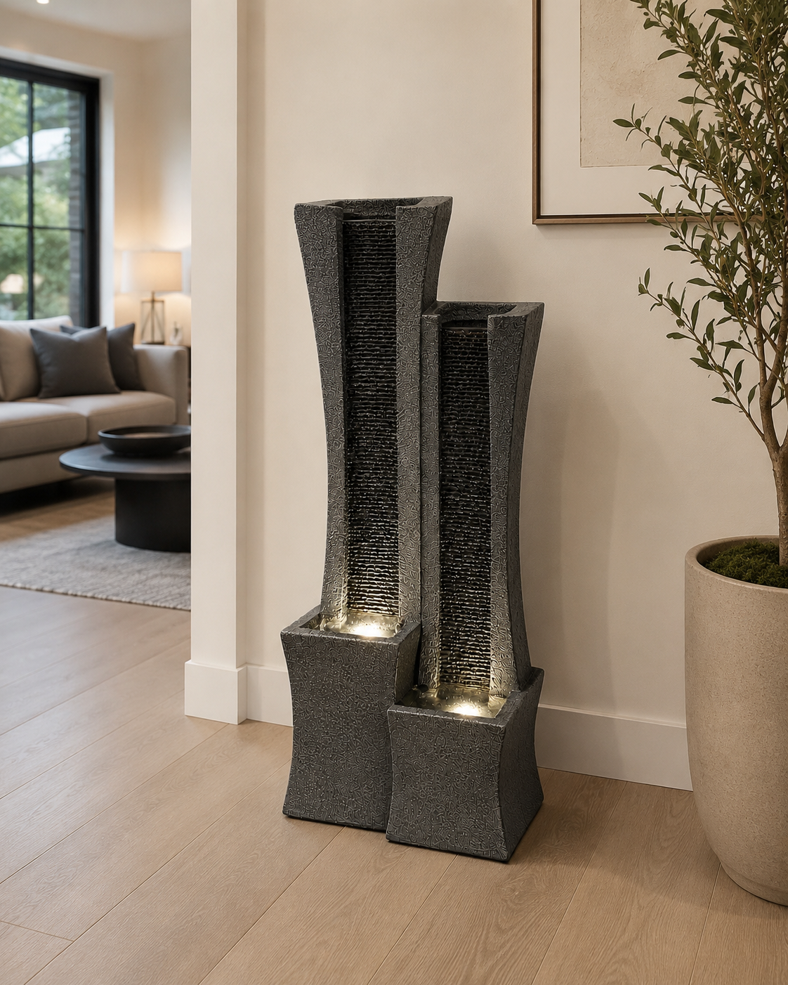 Modern LED Water Fountain (40")
