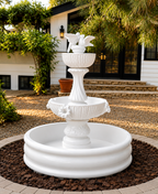 Elegant Concrete Birds Fountain 6-7 ft