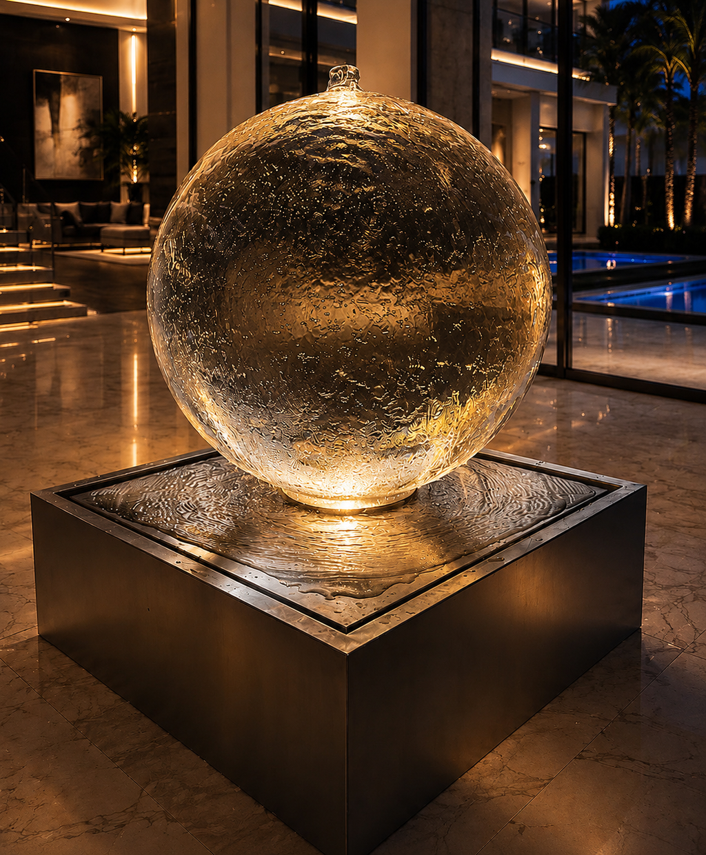 Acrylic Sphere Fountain (LED Kit)