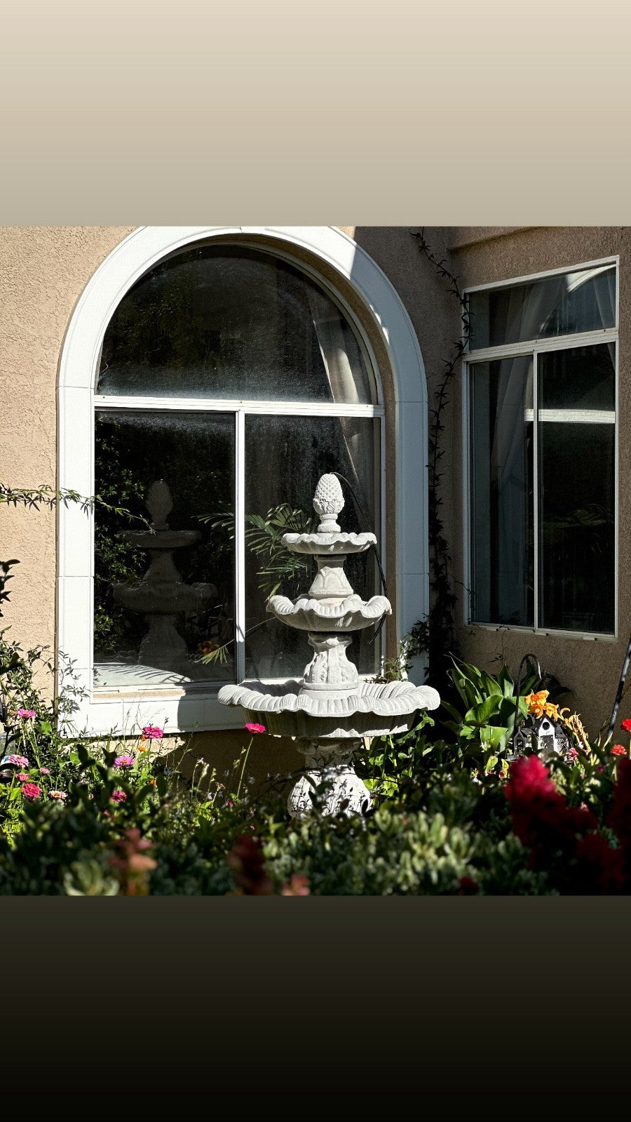 6FT Tall 3-Tier Concrete Outdoor Fountain – Custom Paintable & Sealable – Garden