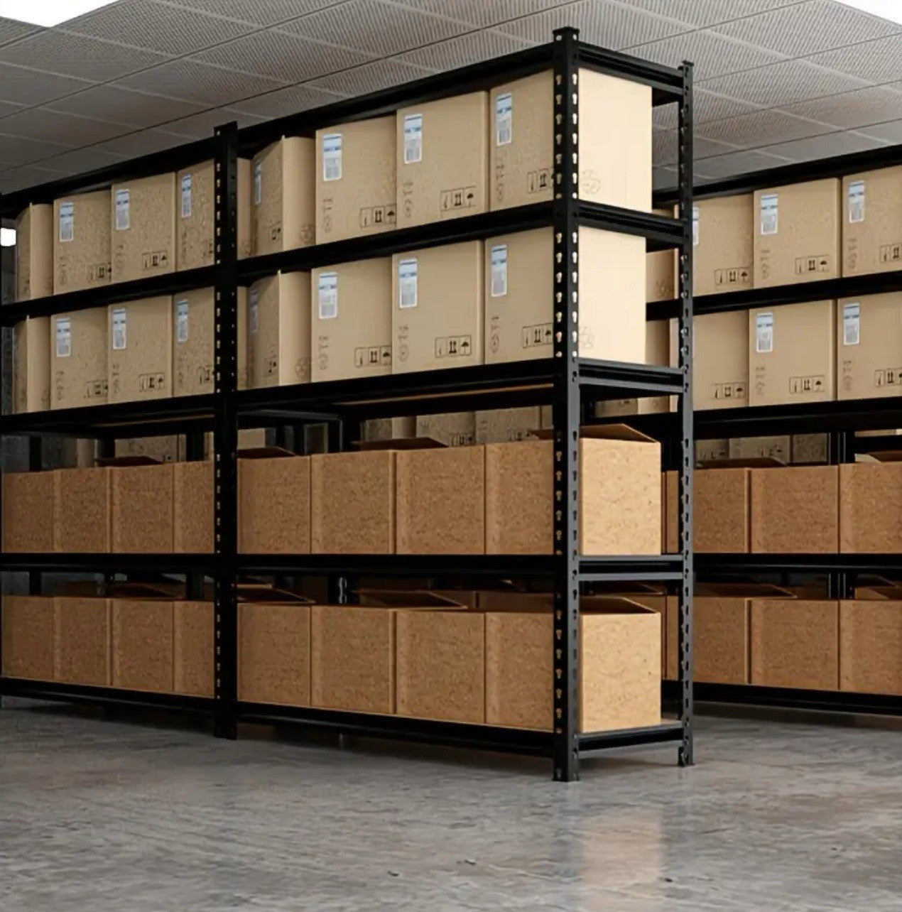 Heavy duty five tier shelves