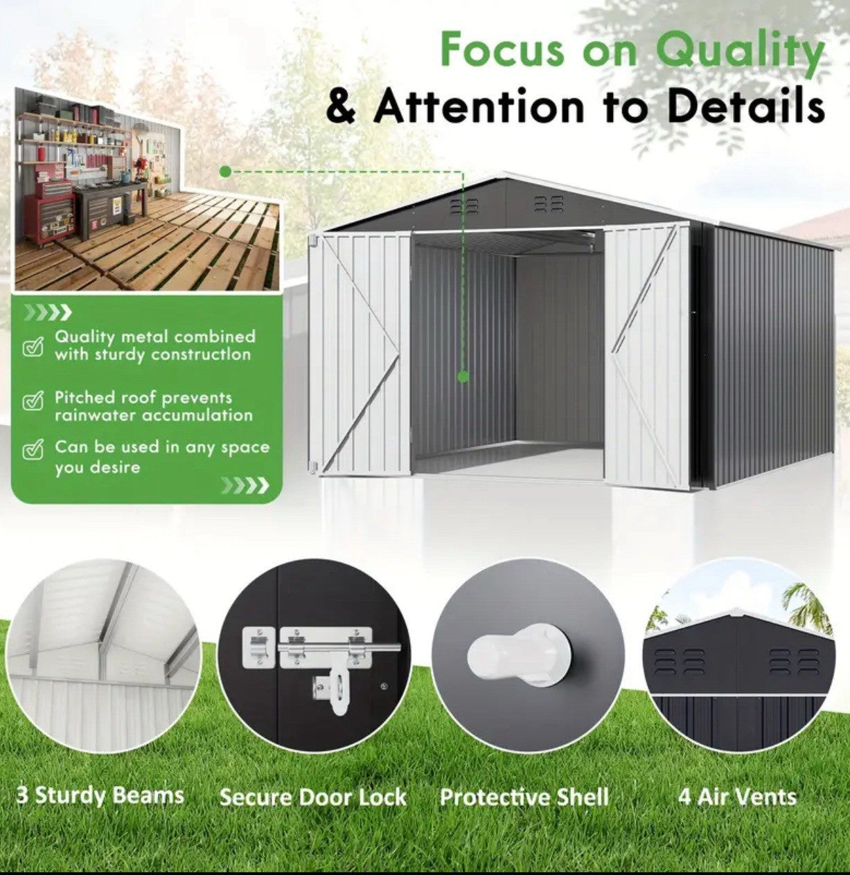 10 x 10 metal storage shed