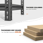Heavy Duty 5 Tier Metal Shelves - 72" H Storage Shelves, 2000LBS Capacity