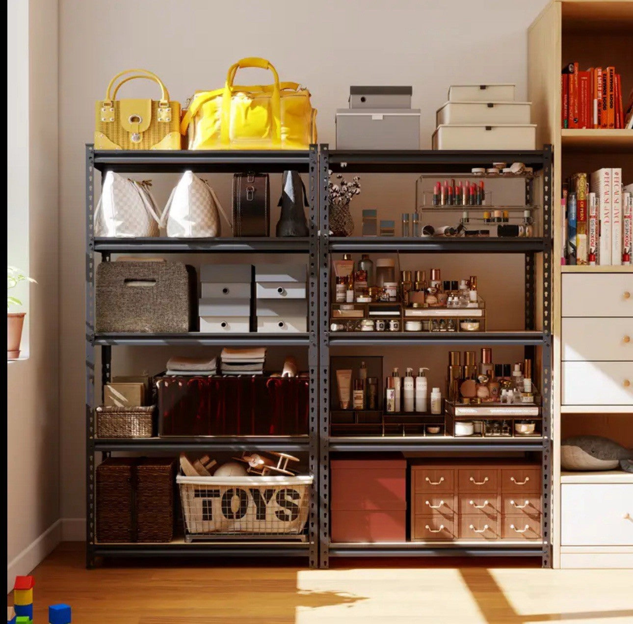 Heavy duty five tier shelves