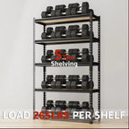 Heavy duty five tier shelves