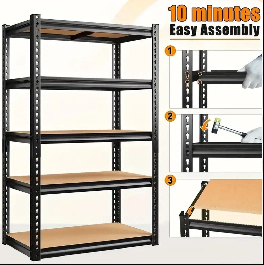 Heavy duty five tier shelves
