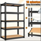 Heavy duty five tier shelves