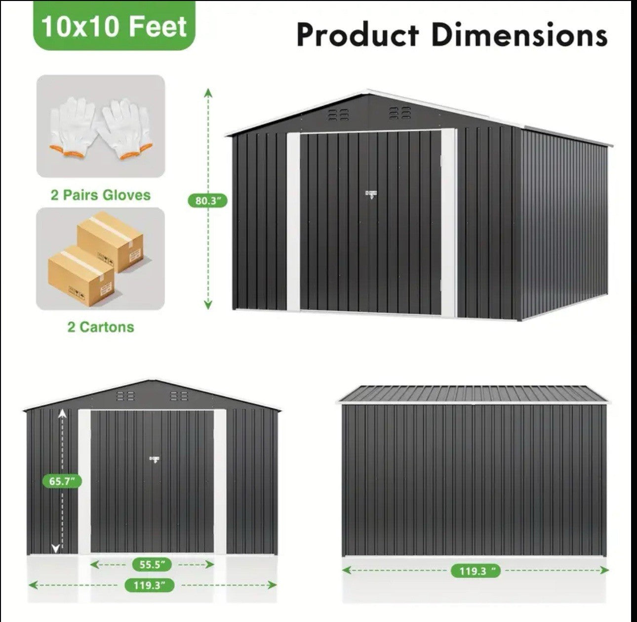 10 x 10 metal storage shed
