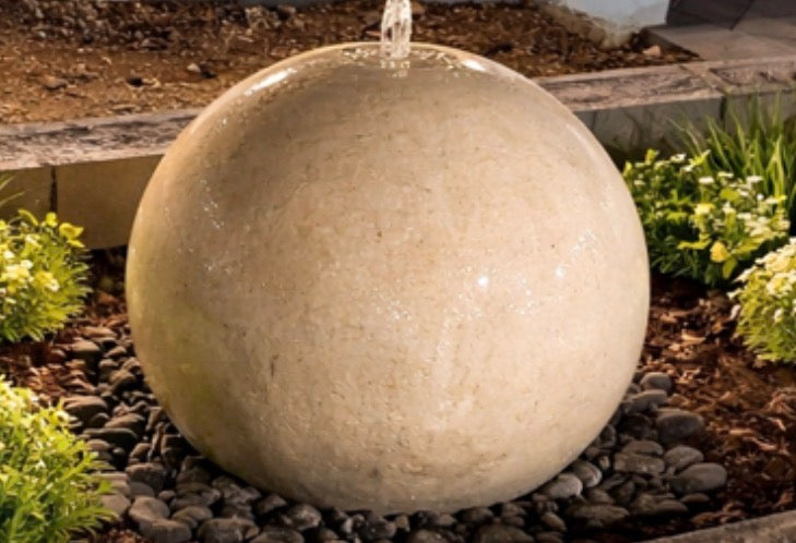 24” Concrete spheres water feature