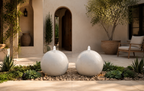 24" Concrete Sphere Fountain Set of 2 – Outdoor Water Feature