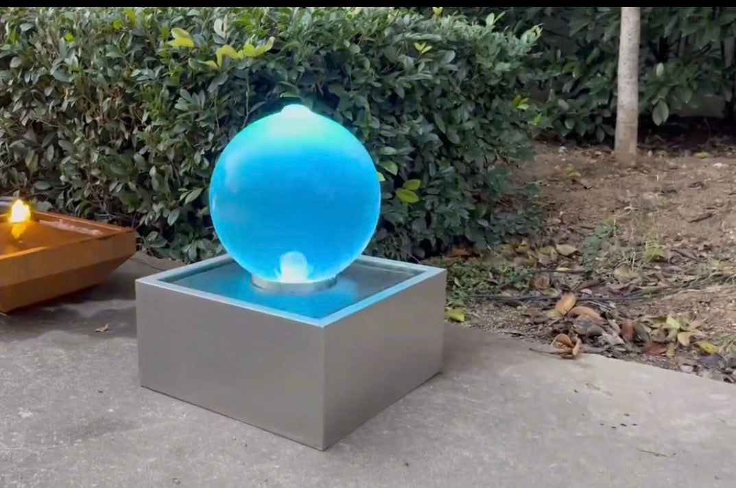 24-Inch Acrylic Sphere Fountain – Complete Kit