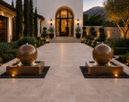 Luxurious 30'' Concrete Sphere with a showing basin