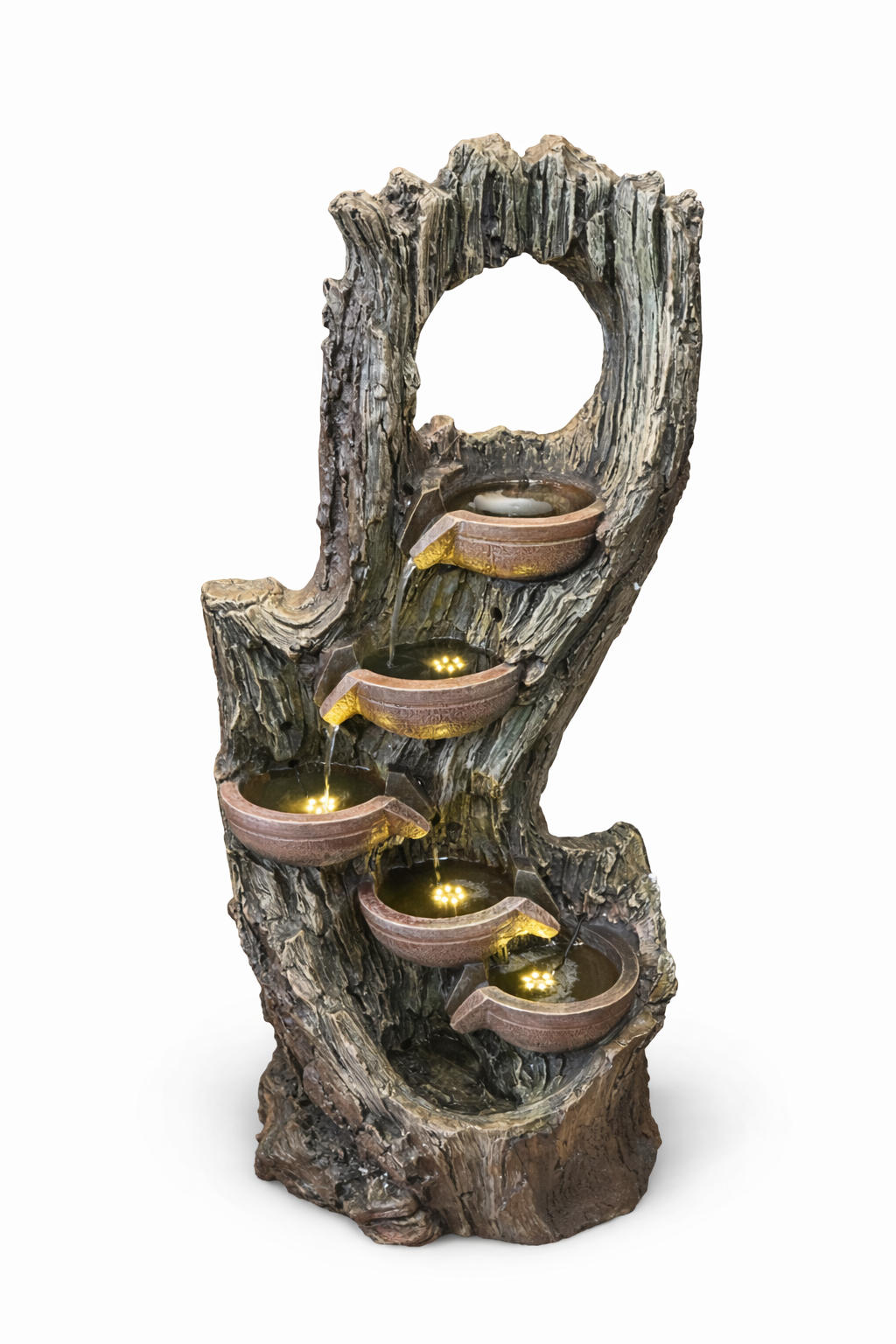 Natural Rock Waterfall Fountain – LED Outdoor Statement (45”)