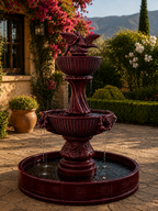 Elegant Concrete Birds Fountain 6-7 ft