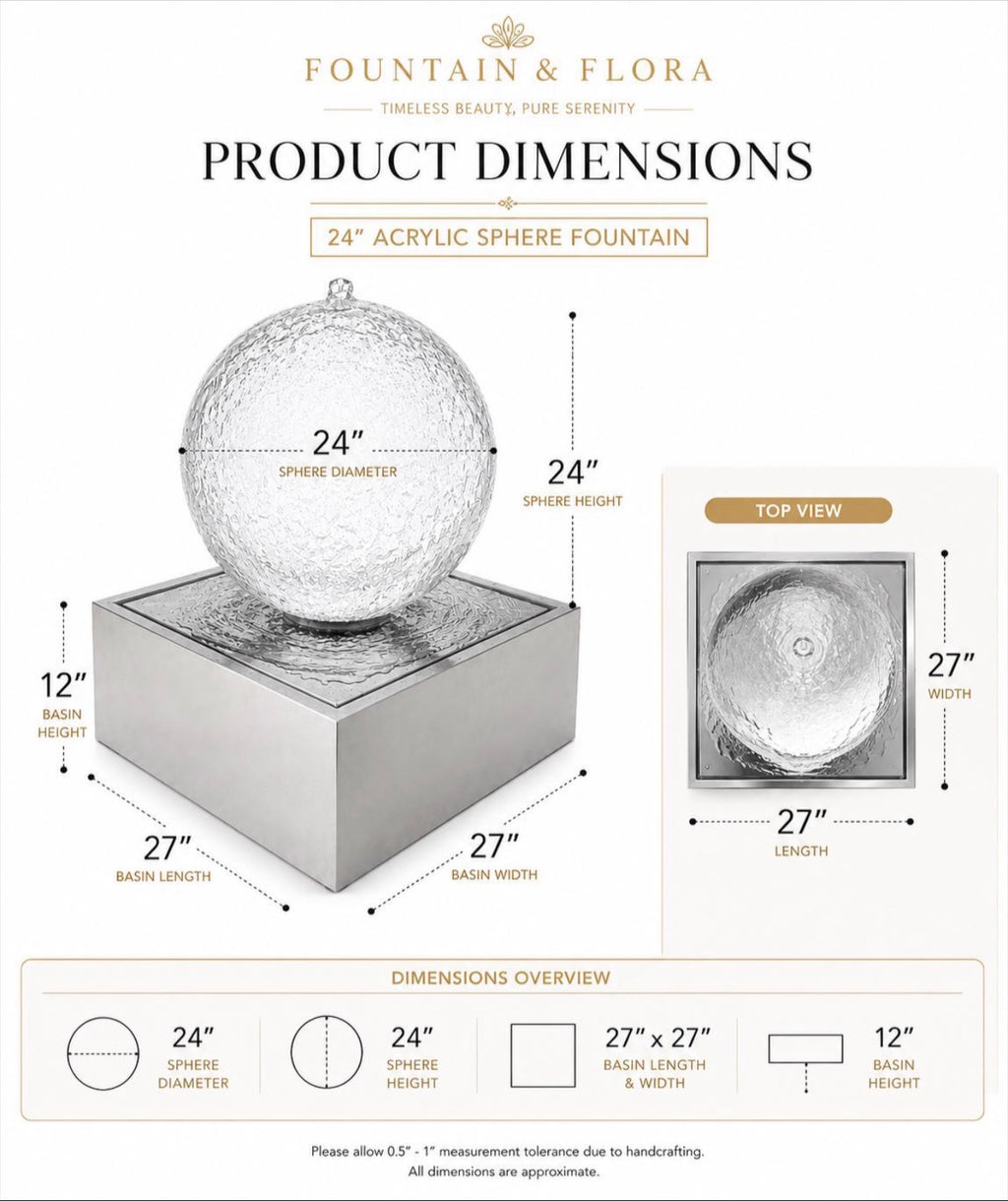 Acrylic Sphere Fountain (LED Kit)