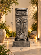 Zen Buddha Concrete Water Fountain