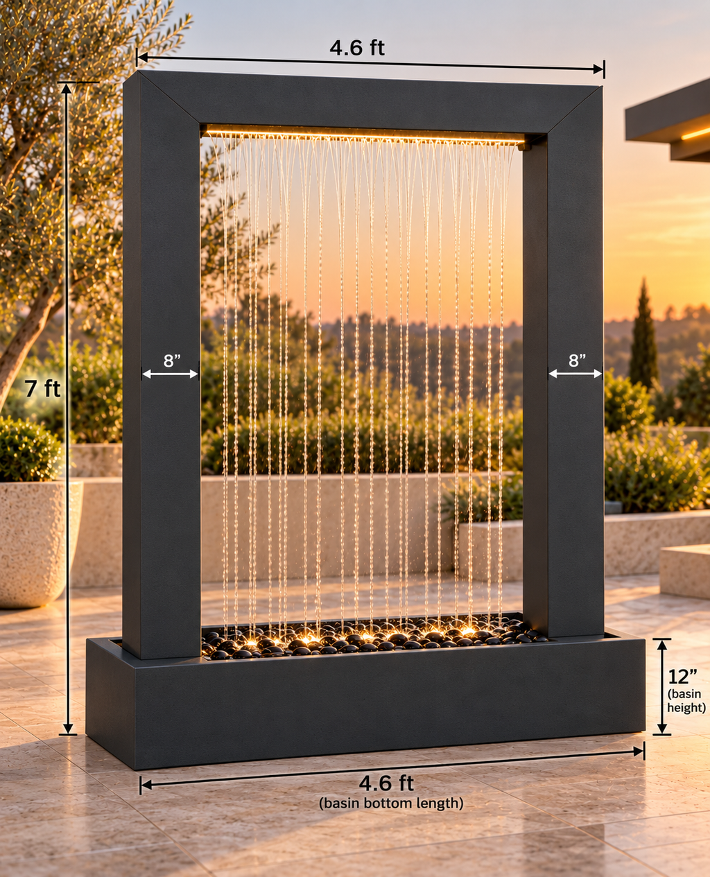 Modern Architectural Water Curtain Fountain