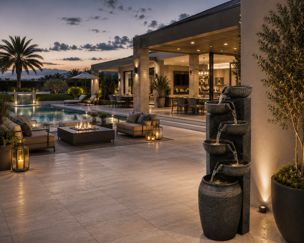 Modern Tiered Waterfall Fountain
