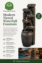 Modern Tiered Waterfall Fountain
