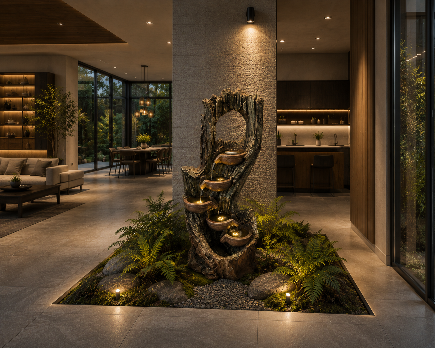 Natural Rock Waterfall Fountain