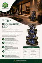 7-Tier Rock Fountain – LED