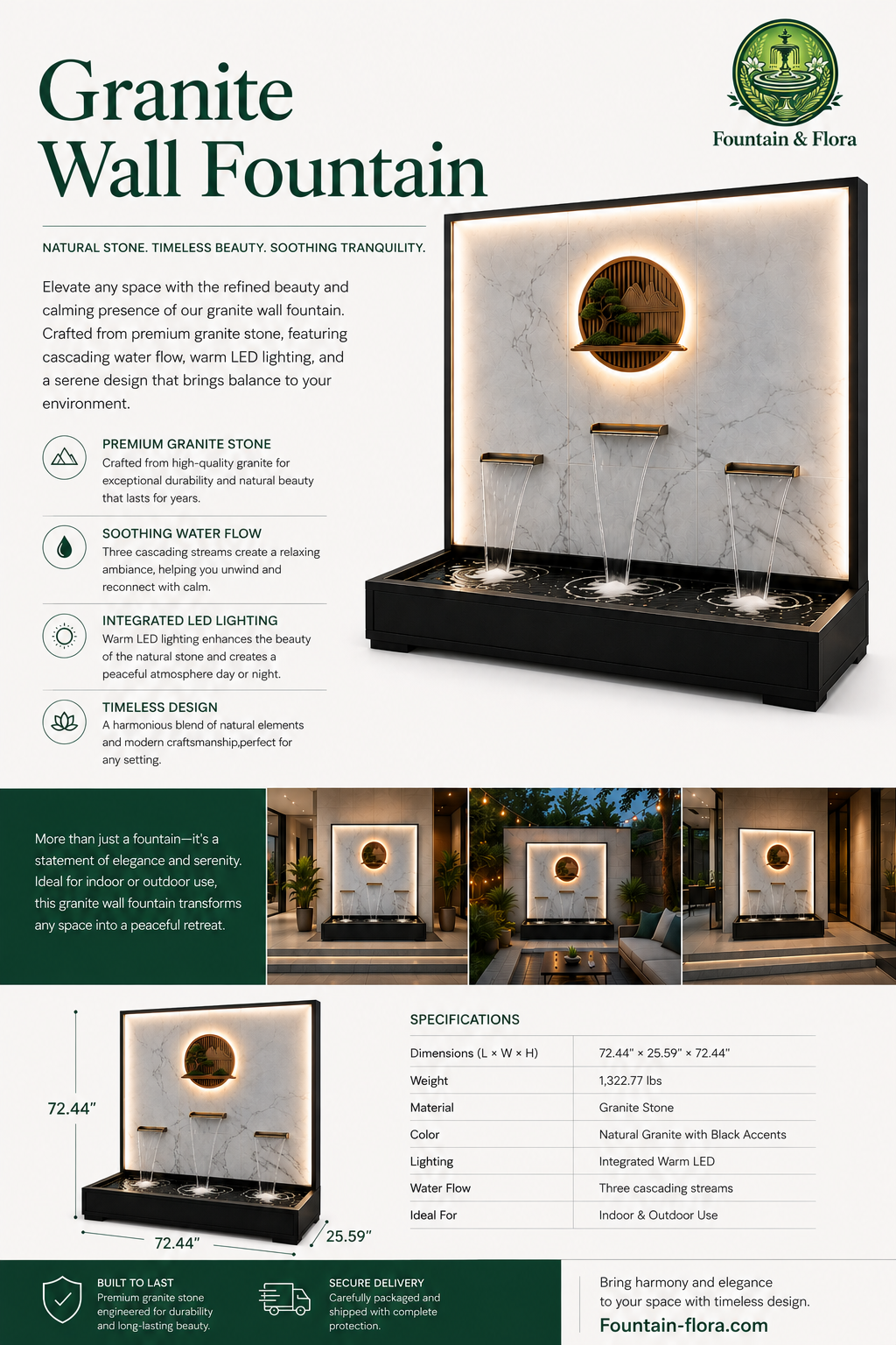 Granite Wall Fountain