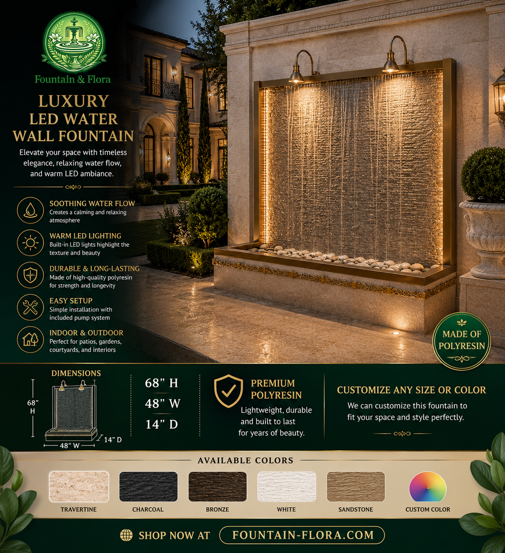 Luxury LED Water Wall Fountain