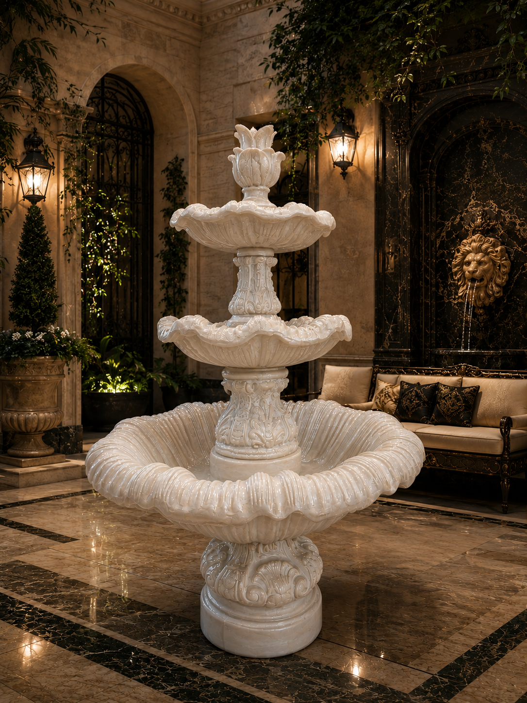 Grand 3-Tier Classic Garden Fountain