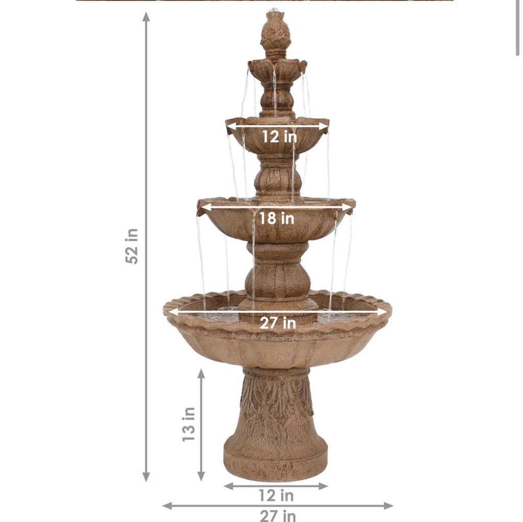 4 Tiers Fountain- Outdoor water Fountain