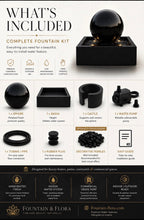 Kit completo de fuente esférica de hormigón de 24 pulgadas