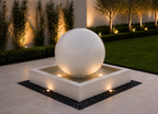Luxurious 30'' Concrete Sphere with a showing basin