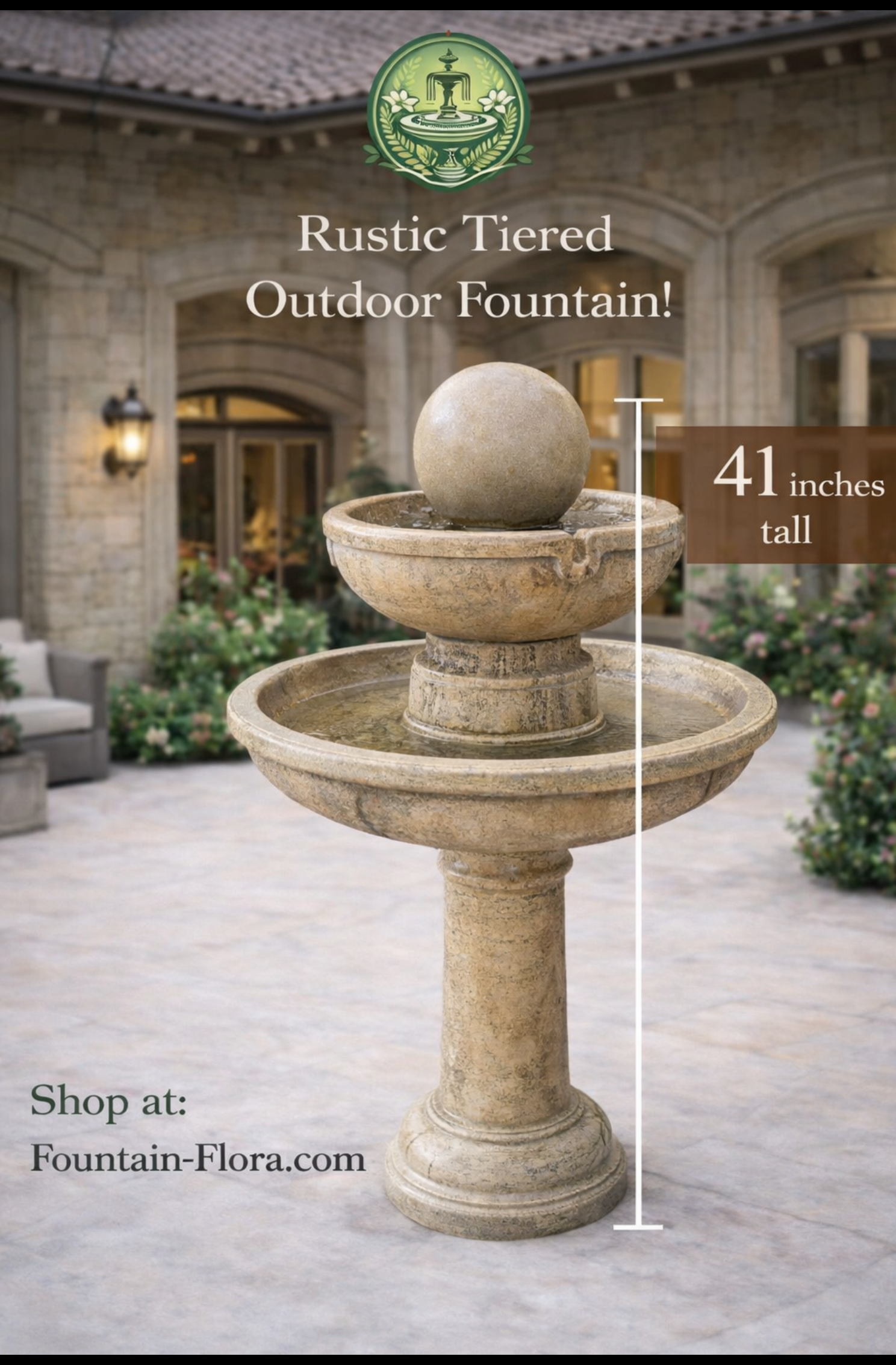 Rustic Tiered Fountain