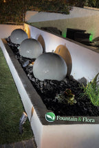 24" Concrete Sphere Fountain Set (3-Piece)