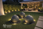 24" Concrete Sphere Fountain Set (3-Piece)