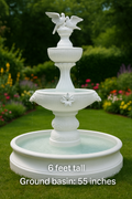 6-7 ft concrete Birds Fountain