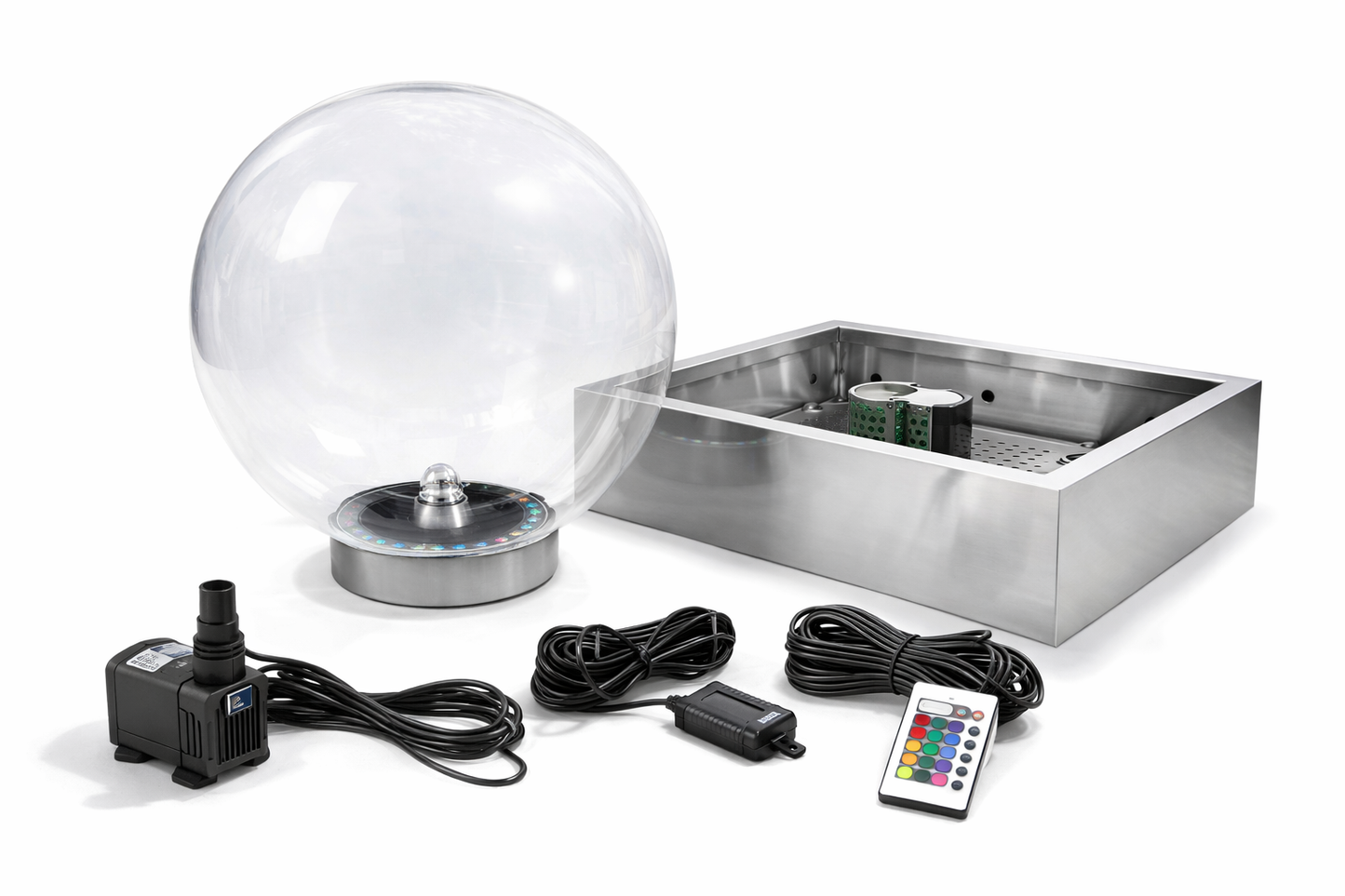 24-Inch Acrylic Sphere Fountain – Complete Kit