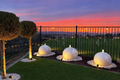 A set of (2)...24'' concrete spheres