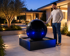 Luxurious 36″ Sphere Fountain with Visible Basin – Complete Indoor/Outdoor Kit