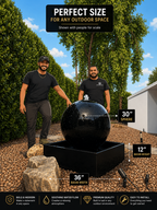 Luxurious 30'' Concrete Sphere with a showing basin