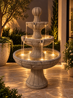 Three-Tier Concrete Garden Fountain