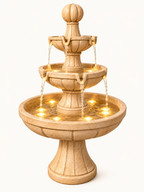 Three-Tier Concrete Garden Fountain
