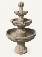 Three-Tier Concrete Garden Fountain