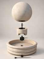 Luxury Oversized Concrete Sphere Fountain