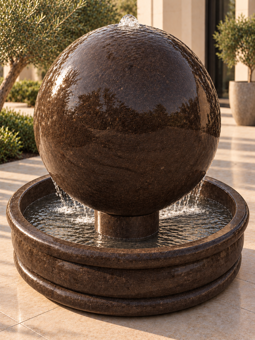 Luxury Oversized Concrete Sphere Fountain