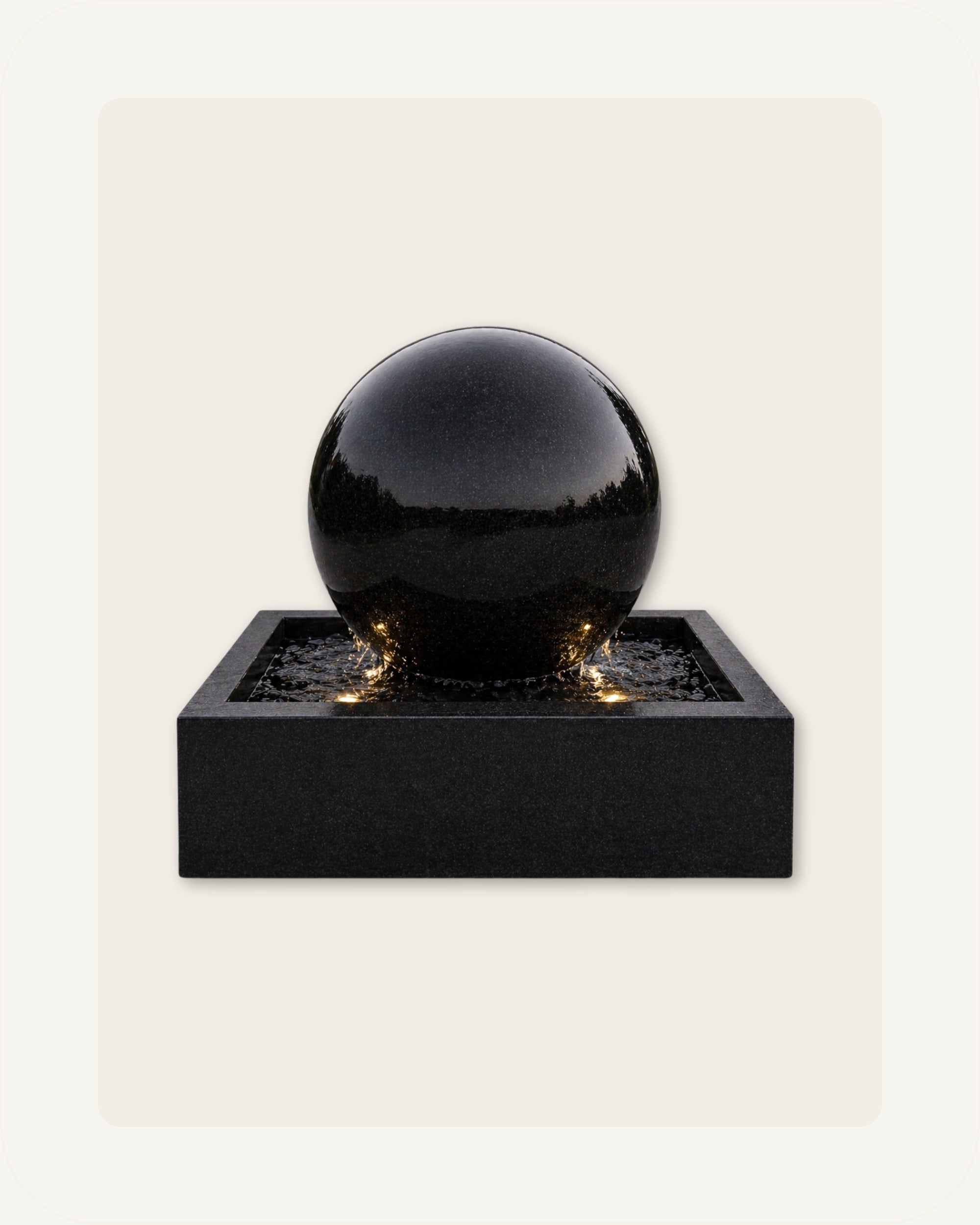 Luxurious 30'' Concrete Sphere with a showing basin