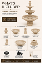 Grand 3-Tier Classic Garden Fountain